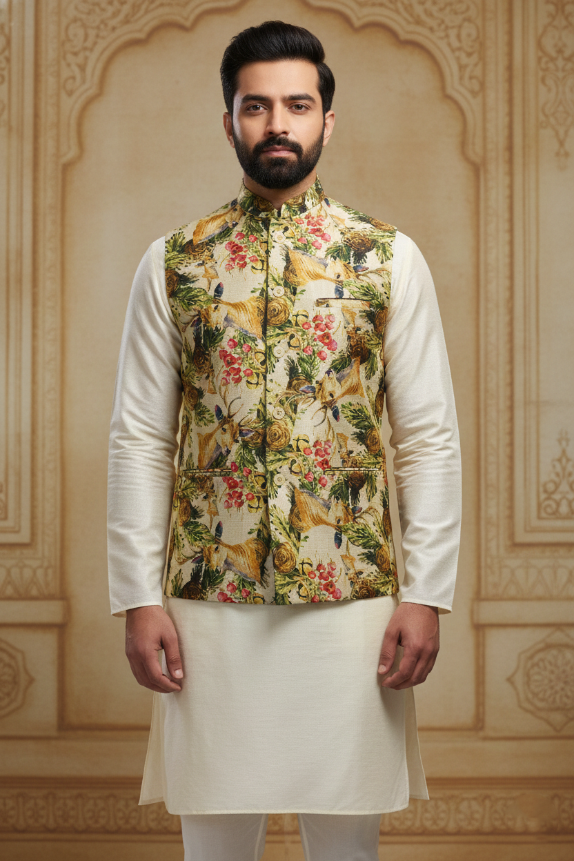 The Modern Maharaja: Floral Elegance in Contemporary Ethnic Wear